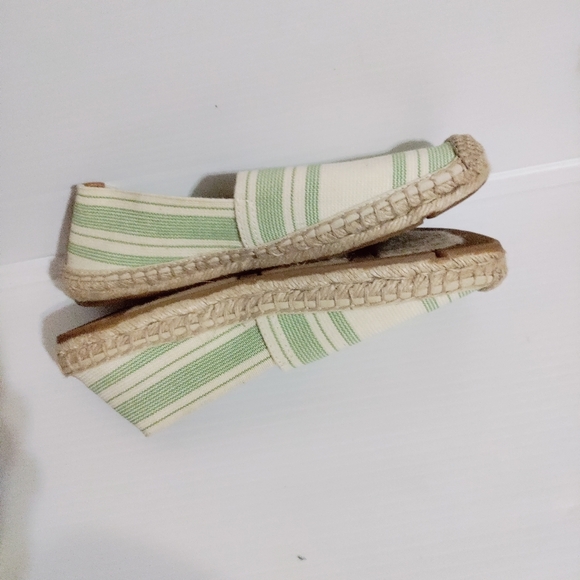 Tory Burch Awning Ivory striped elastic espadrille flat, shoes women's… - Picture 6 of 7